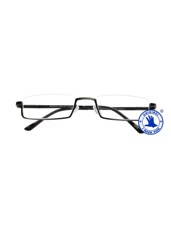 Halbrand-Lesebrille George antik gun