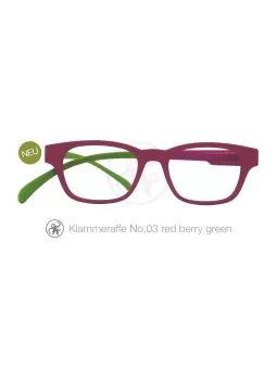 Lesebrille Klammeraffe No 03 red berry green