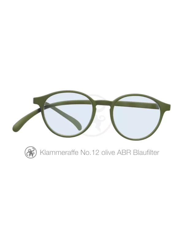 Lesebrille Klammeraffe No 12 olive ABR