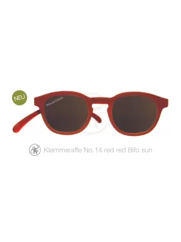 Sonnenbrille mit Lesebrille Klammeraffe No 14 Bifo red red