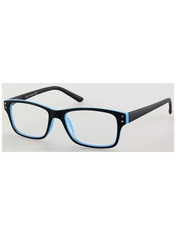 Lesebrille Business schwarz blau