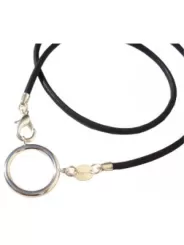 Brillenkette mit großen silbernem Ring